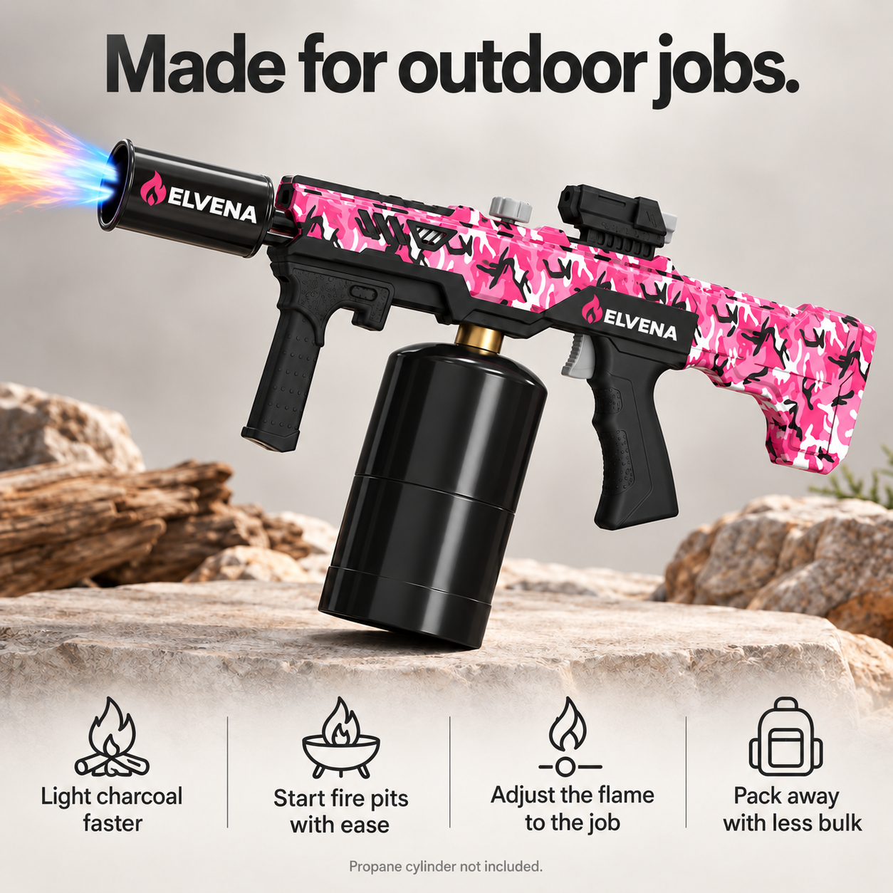 Pink camouflage torch with detachable design